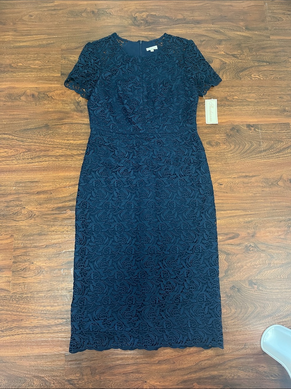 NWT Shoshanna Navy Floral Lace Midi Dress SZ 10